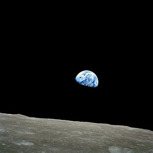 view of earth from moon