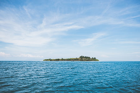 photo of island in body of water