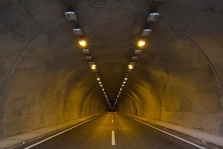 gray concrete tunnel