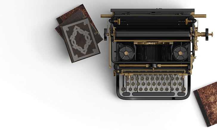 vintageblack and gold typewriter