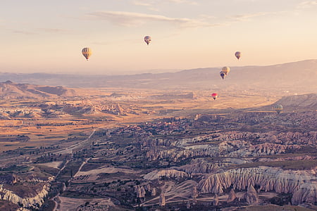 aerial photography of hot air balloons during daytime
