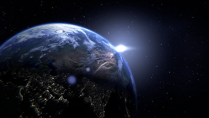 Earth satellite illustration