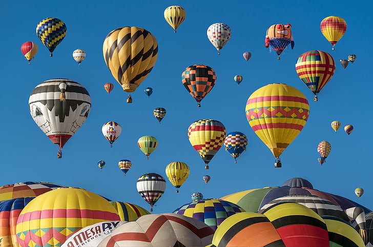 assorted-color hot air balloon photography