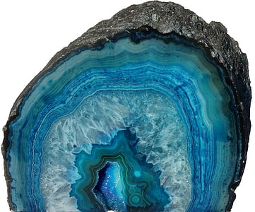 blue and grey Geode stone