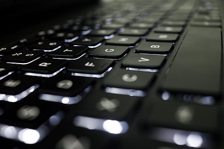 black laptop computer keyboard