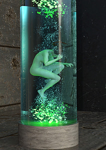 naked woman 3D lamp