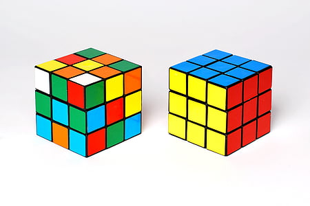 two 3by3 rubik cubes