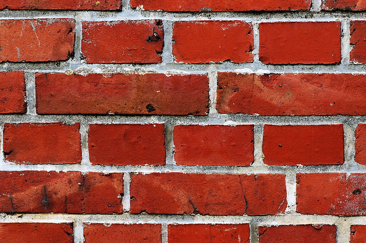 red and gray wall bricks