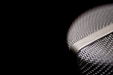 black condenser microphone close up photography