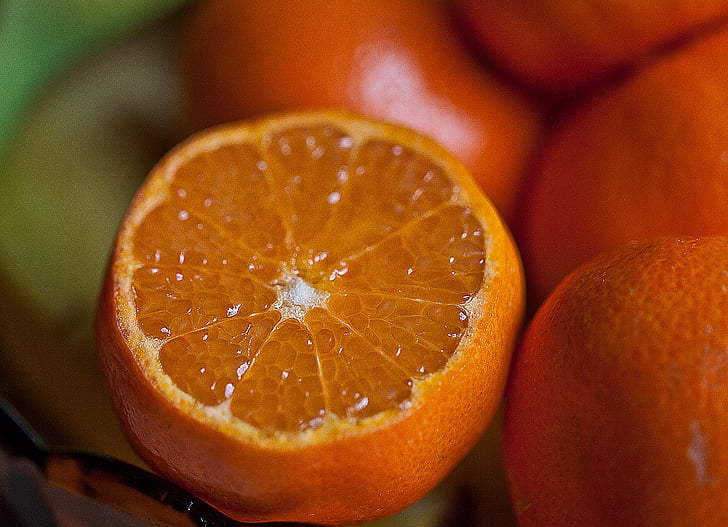 shallow focus of orange fruit