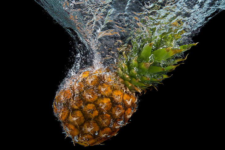 Pineapple under water