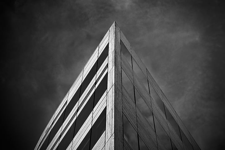 grayscale photography of concrete structure