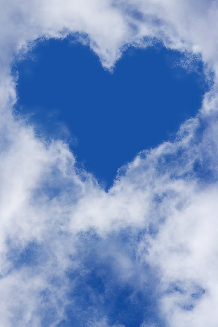 cloud heart-themed photography
