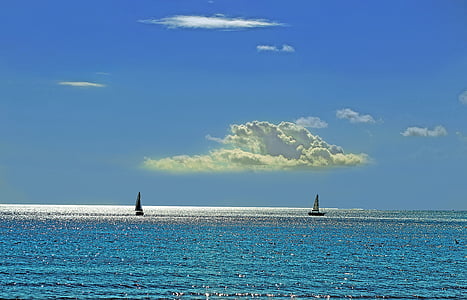 two sailing boats