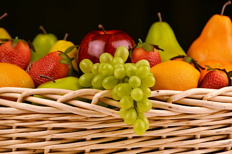 variety of fruits inside wicker basket