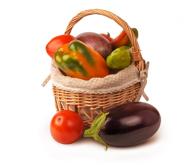 photograph of assorted vegetable on basket