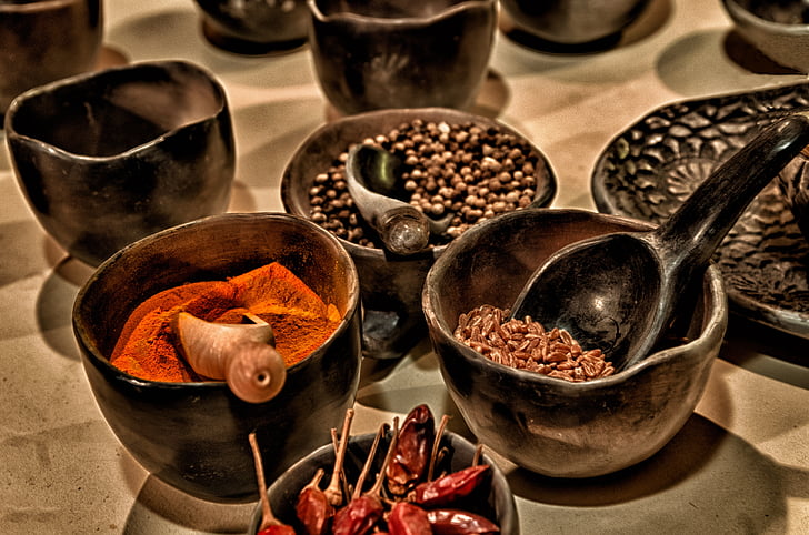 aerial photo og assorted spices