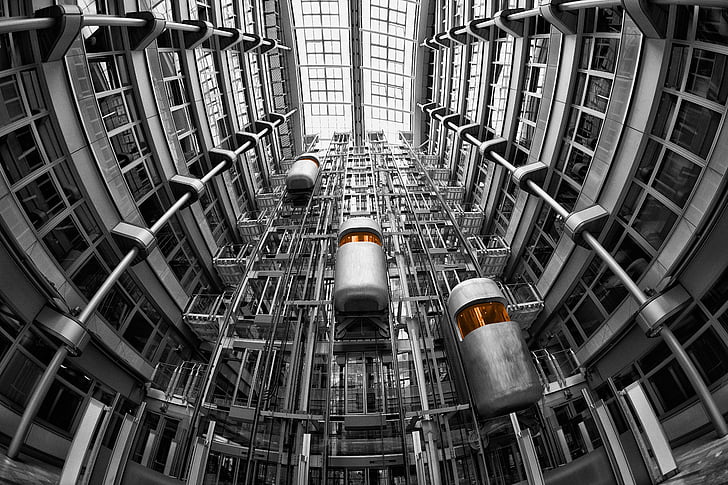 gray metal elevators