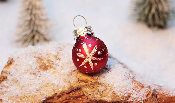photo of red Christmas bauble