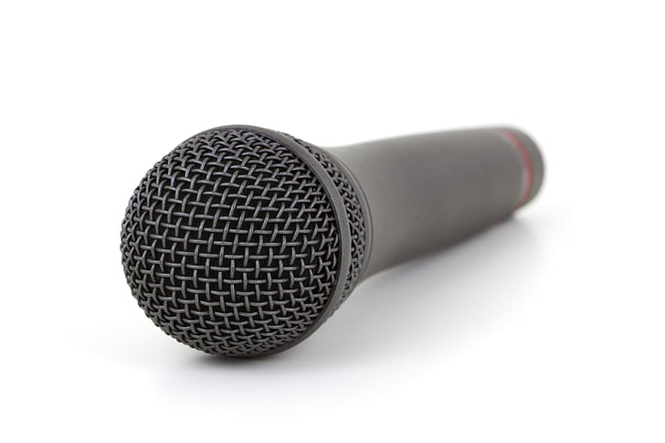 gray wireless microphone