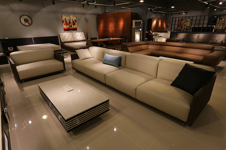 brown leather 2-piece sofa set