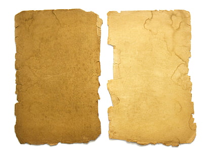 two brown torn papers