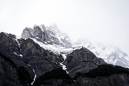 mountain covered with snow