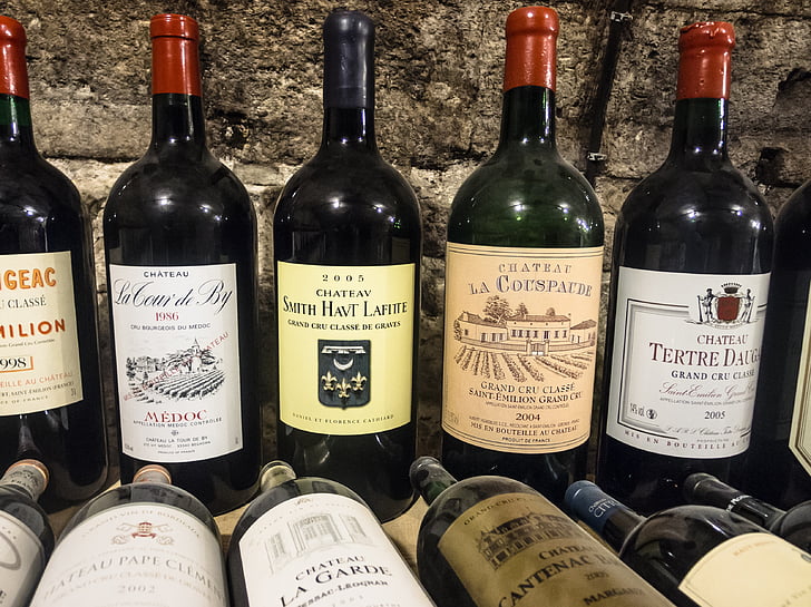 assorted-brand wine bottles