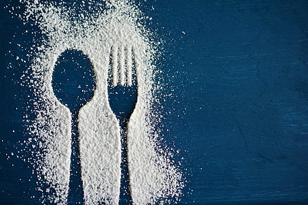 spoon and fork salt art