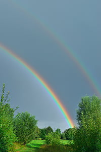 rainbow photography during daytime