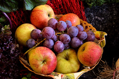 variety of fruits on brown basket