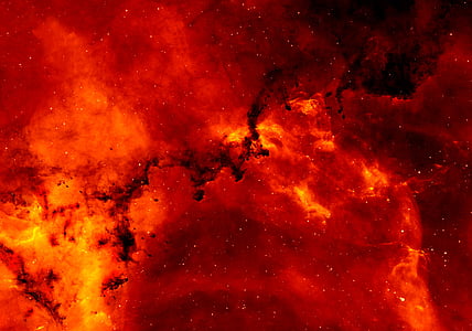 red galaxy digital art