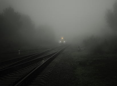 photo of train on rail