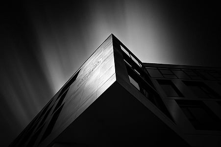 black low-angle photo of building