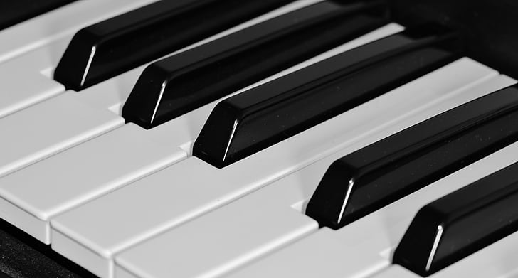 closeup photo of piano key