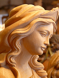 wood carving of women