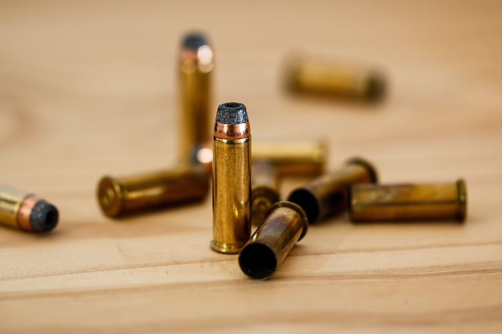 Royalty-Free photo: Closeup photo of bunch of bullets