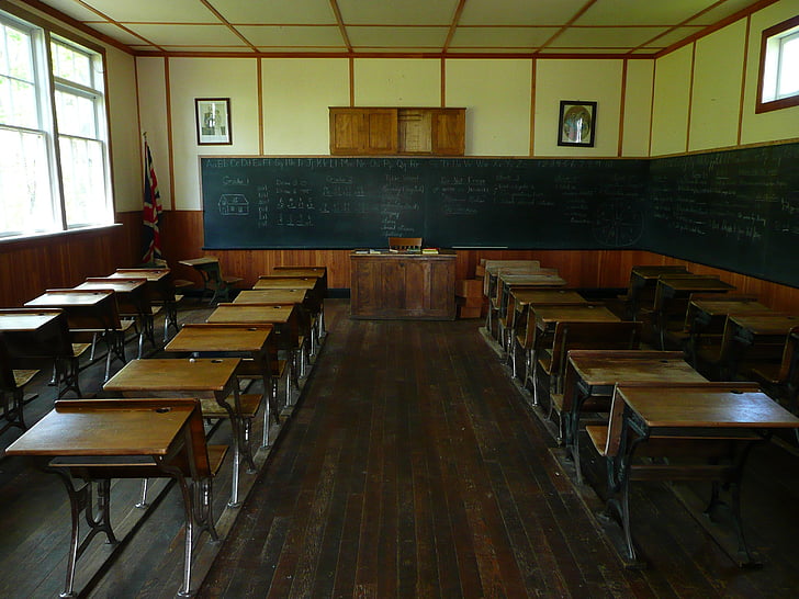 brown wooden school desk lot