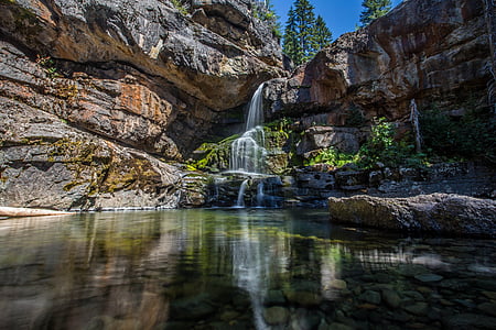 photo of waterfalls during daytime