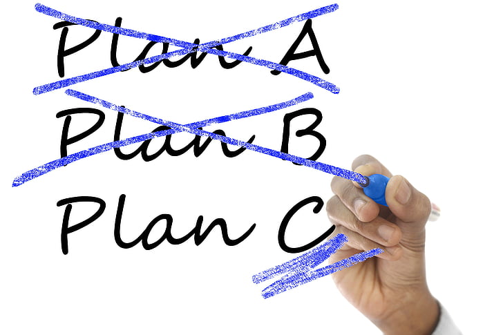 Plan C text on white background