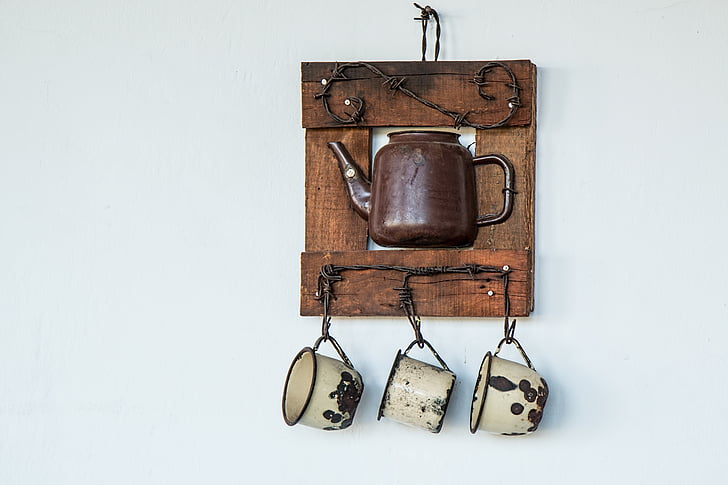brown teapot wall decor