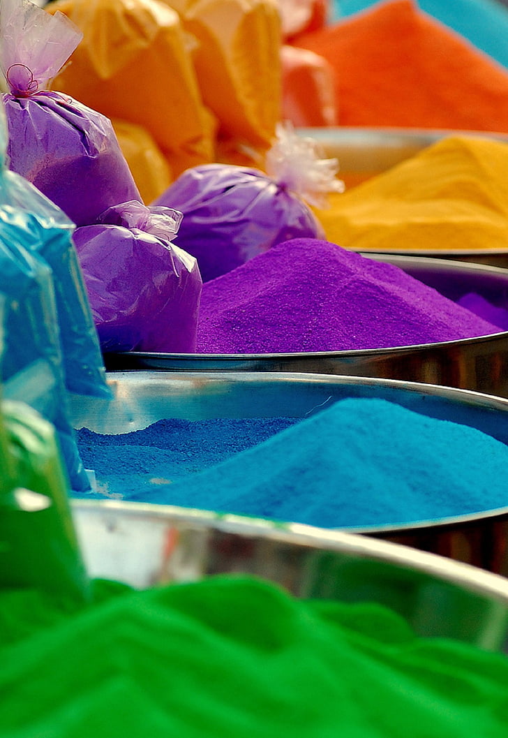 closeup photo of assorted-color powder lot