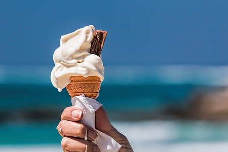 person's holding ice cream