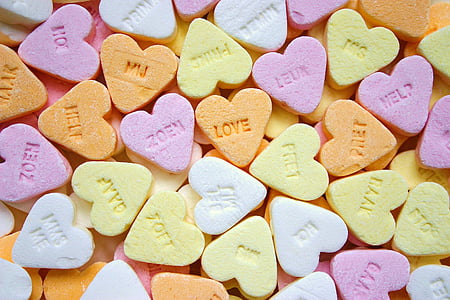 assorted-color hearts