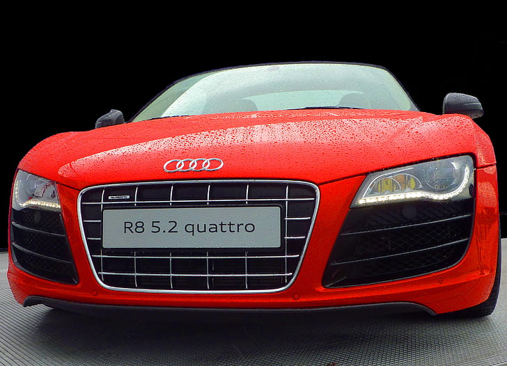 photo of red Audi R8 5.1 Quattro