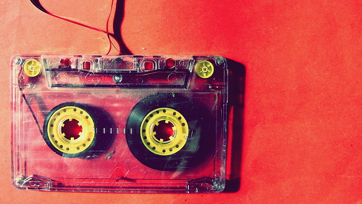 red cassette tape