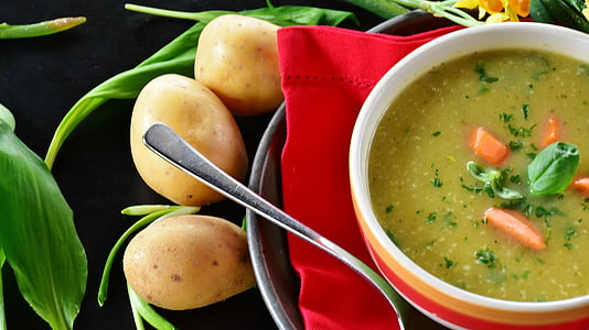 soup with vegetables and potatoes