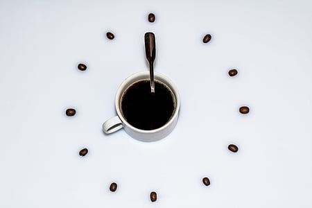 black coffee wall clock