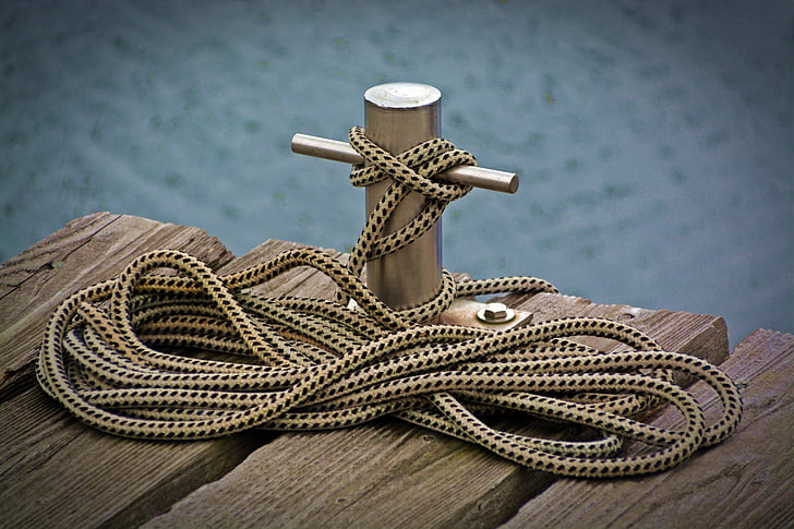 gray metal dock anchor