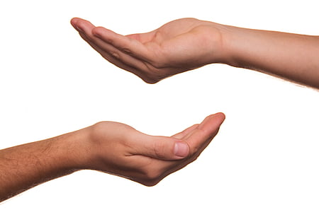 two human hands